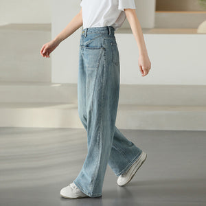 Quần baggy denim ống đứng hai túi ngang - NU9744
