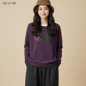 Áo len dài tay cổ tròn - A1189