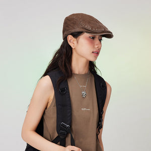 Mũ denim Newsboy retro - M008