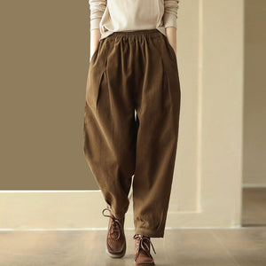 Quần baggy lưng thun ống côn xếp ly - NU9719