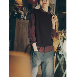 Áo sơ mi linen dài tay kẻ sọc đứng cổ pipi - NU4423