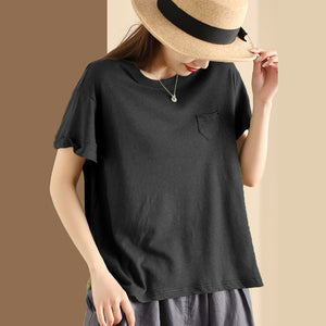 Áo T-shirt ngắn tay cổ tròn túi nhỏ - NU10143