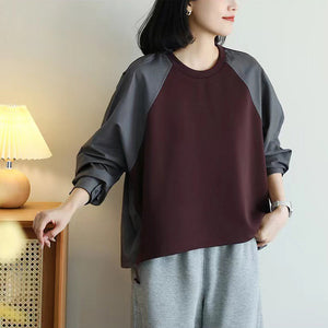 Áo T-shirt dài tay sơ mi cổ tròn vạt bo dây rút - A543