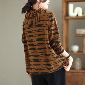 Áo hoodies dài tay hoa văn trừu tượng hai túi - NU9277