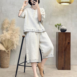 Áo T-shirt linen ngắn tay - A1020