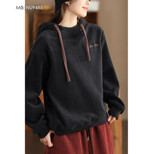 Áo hoodies nỉ dài tay thêu chữ minmin - NU9483