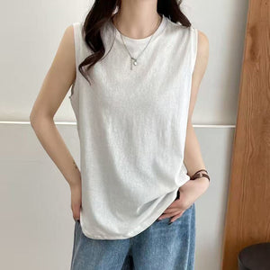 Áo T-shirt sát nách cổ tròn đơn sắc - A789