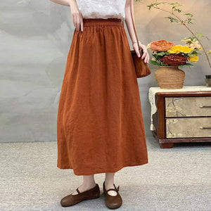 Chân váy linen lưng thun - V138