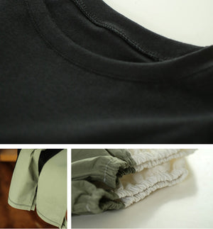 Áo T-shirt ngắn tay cổ tròn phối mảng màu - NU9909