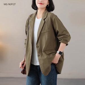 Áo khoác blazer dài tay túi sau kiểu hai khuy - NU9125