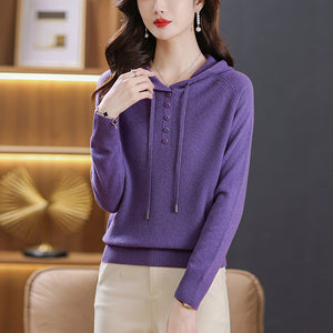 Áo hoodies len tăm dài tay khuy cài - A202