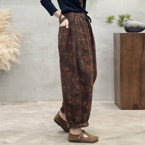 Quần baggy hoa lá retro - Q292