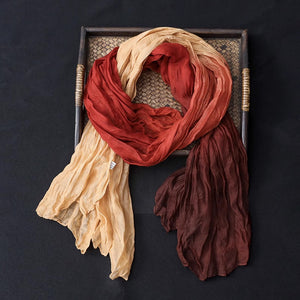 Khăn quàng linen nhuộm gradient retro - NU9286