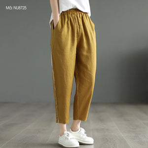 Quần baggy linen lưng thun phối line nổi - NU8723