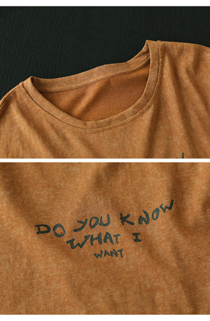 Áo T-shirt Do You Know ngắn tay cổ tròn - NU10106