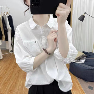 Áo sơ mi tay lửng cổ pipi một túi - A729