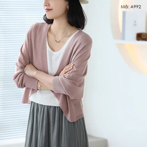 Áo khoác linen cardigan dài tay - A990