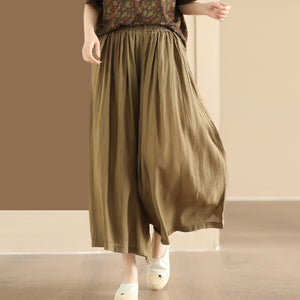 Quần baggy linen lưng thun ống rộng oversize - Q213