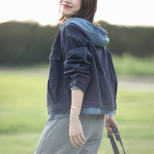 Áo khoác denim có mũ - A1055