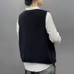 Áo len gile cổ V - A1034