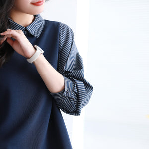 Áo sơ mi dài tay phối gile - A1094