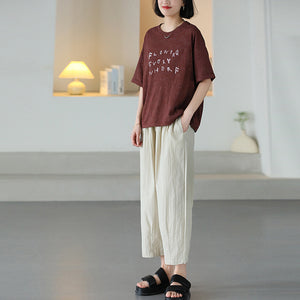 Áo T-shirt Flower ngắn tay cổ tròn - NU10170
