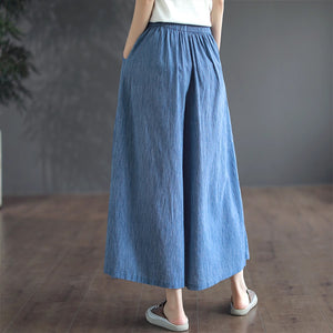 Quần baggy lưng cao ống rộng kiểu gợn sóng - NU8766
