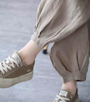 Quần baggy linen lưng thun ống túm xếp ly - NU8901