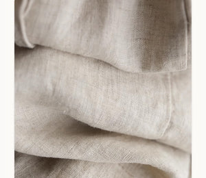Quần baggy linen lửng lưng thun dây rút hai túi chéo - NU9008