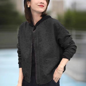 Áo khoác bóng chày dài tay hoa văn retro dập nổi - NU9325