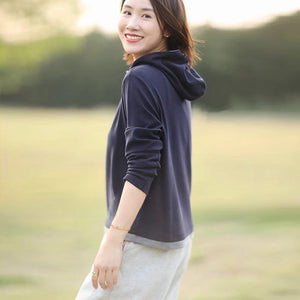 Áo hoodies dài tay kiểu cổ đứng khuy bấm - A554