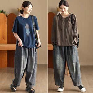 Quần baggy denim lưng thun - Q290
