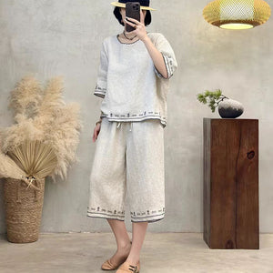 Áo T-shirt linen ngắn tay - A1020
