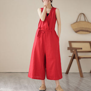 Quần BAGGY yếm một màu eo thắt dây - NU3204
