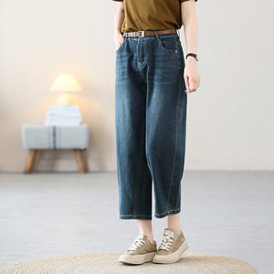 Quần baggy denim retro ống đứng khuy cài - NU8904
