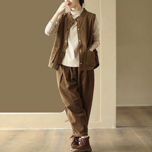 Quần baggy lưng thun ống côn xếp ly - NU9719