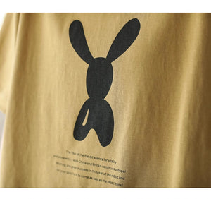 Áo T-shirt ngắn tay cổ tròn in hình chú thỏ - NU8429