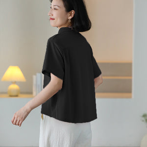 Áo T-shirt ngắn tay cổ pipi một túi - NU10202