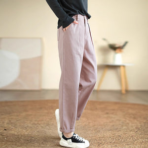 Quần baggy lưng thun khuy cài ống đứng hai túi sau - NU9315