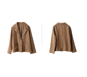 Áo khoác balze linen dài tay - A995