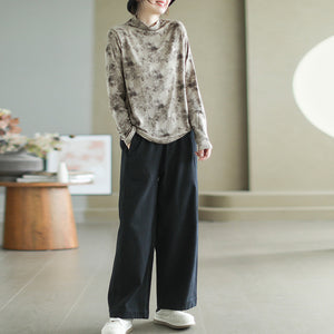 Quần baggy lưng thun ống rộng hai túi chéo - Q077