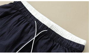Quần baggy linen lưng thun dây rút ống đứng túi chéo - Q225