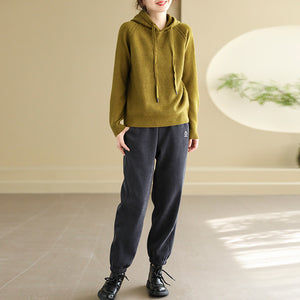 Áo hoodies len dài tay kiết lót khuỷu tay - NU9703