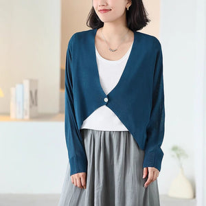 Áo khoác linen cardigan dài tay - A990
