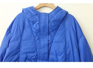 Áo hoodies lông vũ dài tay hai túi chéo khuy cài - NU9438
