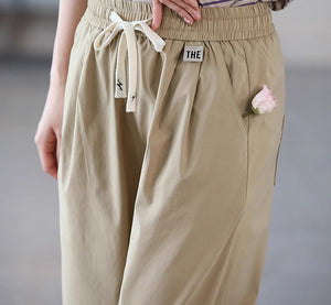 Quần baggy lưng thun dây rút ống đứng hai túi chéo - NU8867