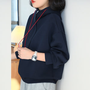 Áo hoodies dài tay khóa kéo dây rút - A544
