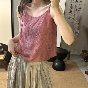 Áo t-shirt linen hai dây sát nách - NU10107