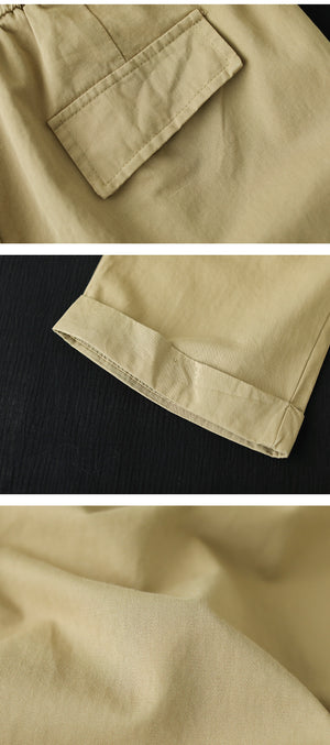 Quần baggy lưng thun khuy cài gấu cao - NU10289