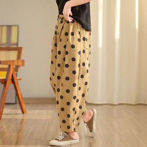 Quần baggy lưng thun chấm bi cạp cao - NU9783